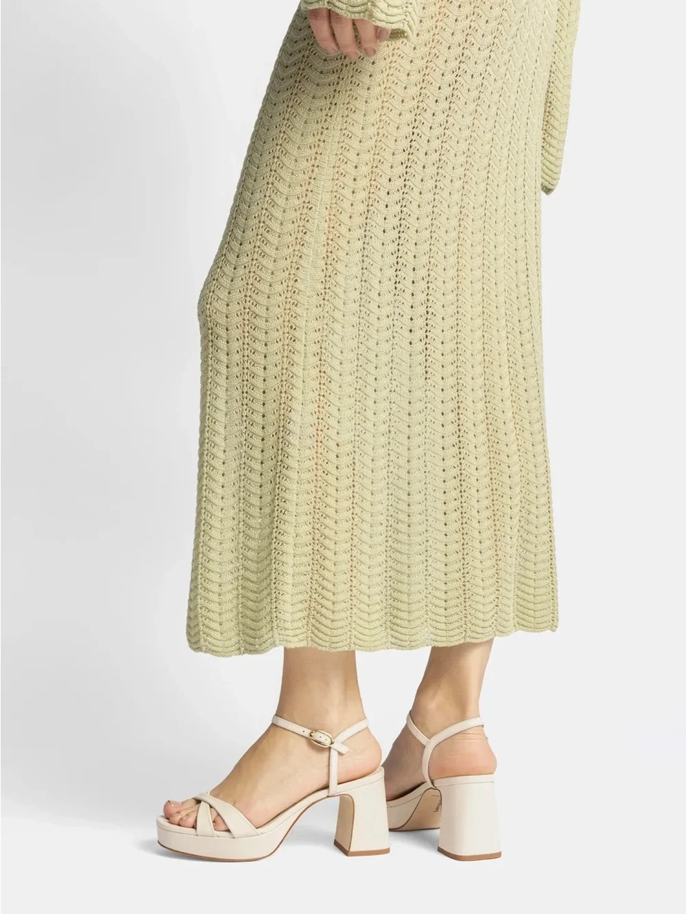 BRAND NEW Larroude Bianca Low Sandal in Ivory Leather - W8